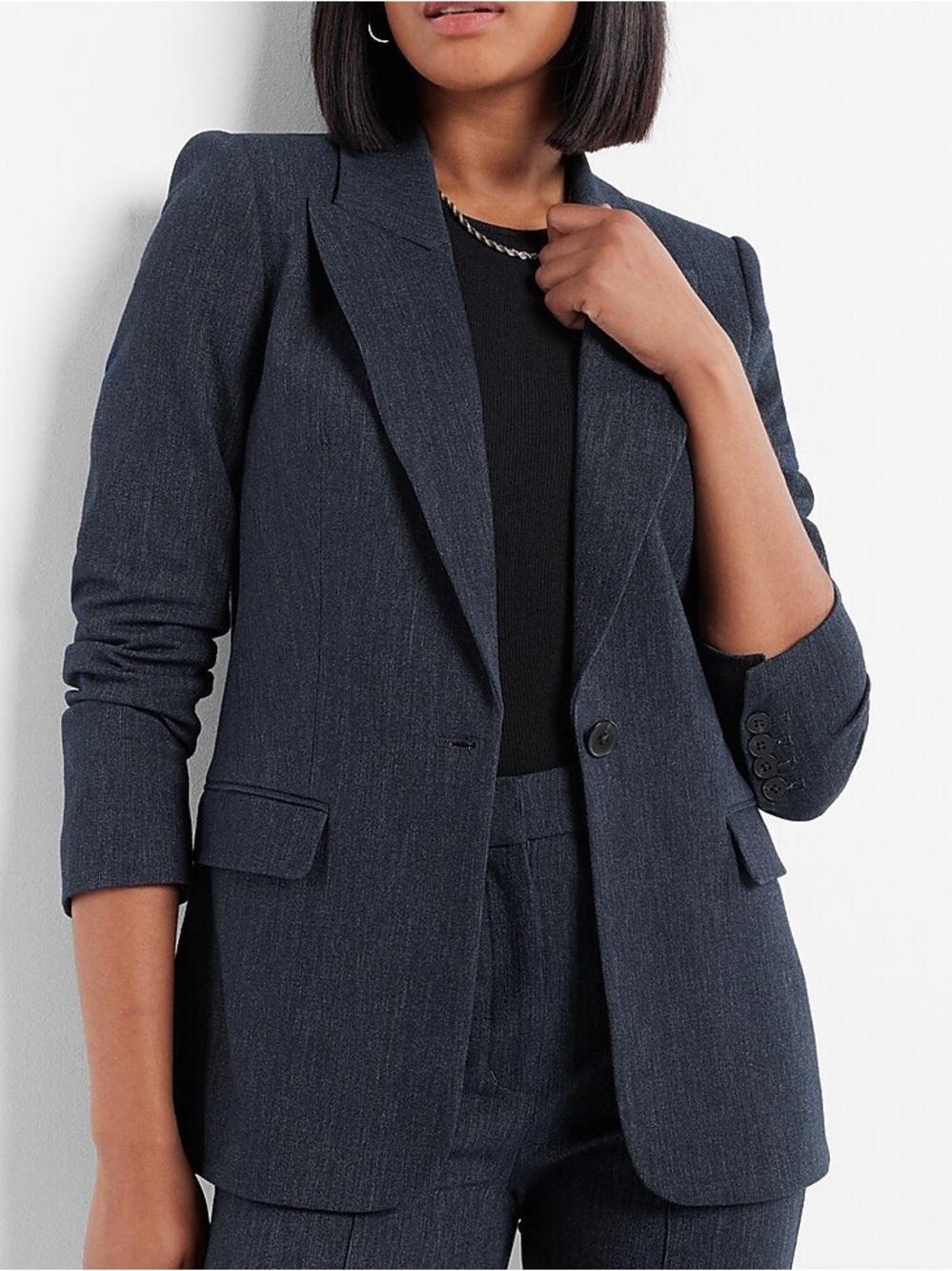 Express Editor One Button Blazer - Picture 6 of 6